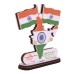 Voila Indian Flag for Car Dashboard Home Table Office Desk Vande Matram Logo Flag